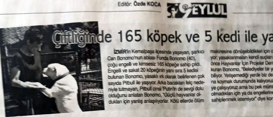 Funda Bonomo çiftliği haberi